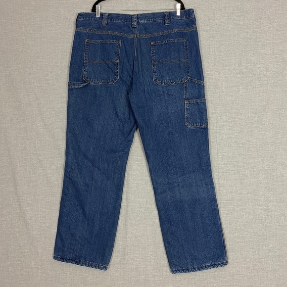 Blue Mountain Fleece Lined Carpenter Jeans Sz 40X32 Straight Leg Blue - Picture 4 of 10